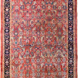 alt="Antique Bakhshaysh carpet with red field and fish design" alt="Persian village rug with navy floral border and unique design breaks" alt="Handwoven Bakhshaysh rug with characterful layout adjustment" alt="Northwest Iran carpet with stylised flowers and village charm"