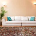 White couch in a large luxury home