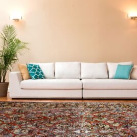 White couch in a large luxury home