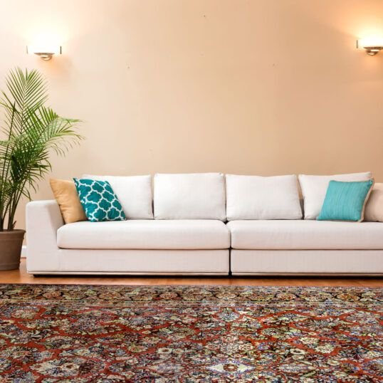 White couch in a large luxury home