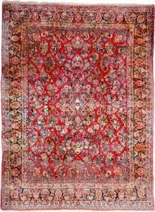 alt="Saruk Mohajeran carpet with all-over floral bouquet design" alt="Thick pile Persian rug with shiny wool and floral detail" alt="High-quality Saruk carpet from Mohajeran with dense weave" alt="Traditional Persian rug with soft wool and elegant bouquet pattern"