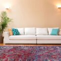 White couch in a large luxury home