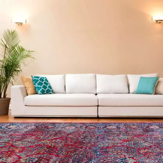 White couch in a large luxury home