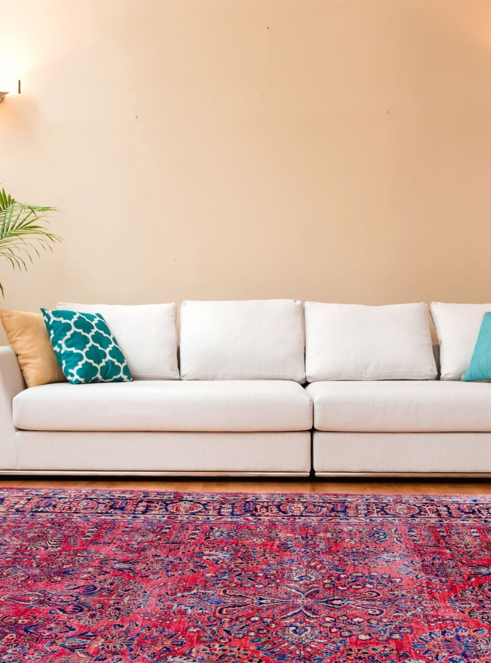 White couch in a large luxury home White couch in a large luxury home