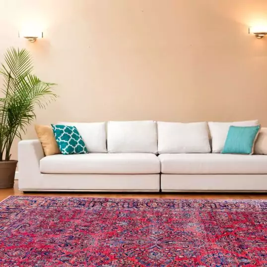 White couch in a large luxury home