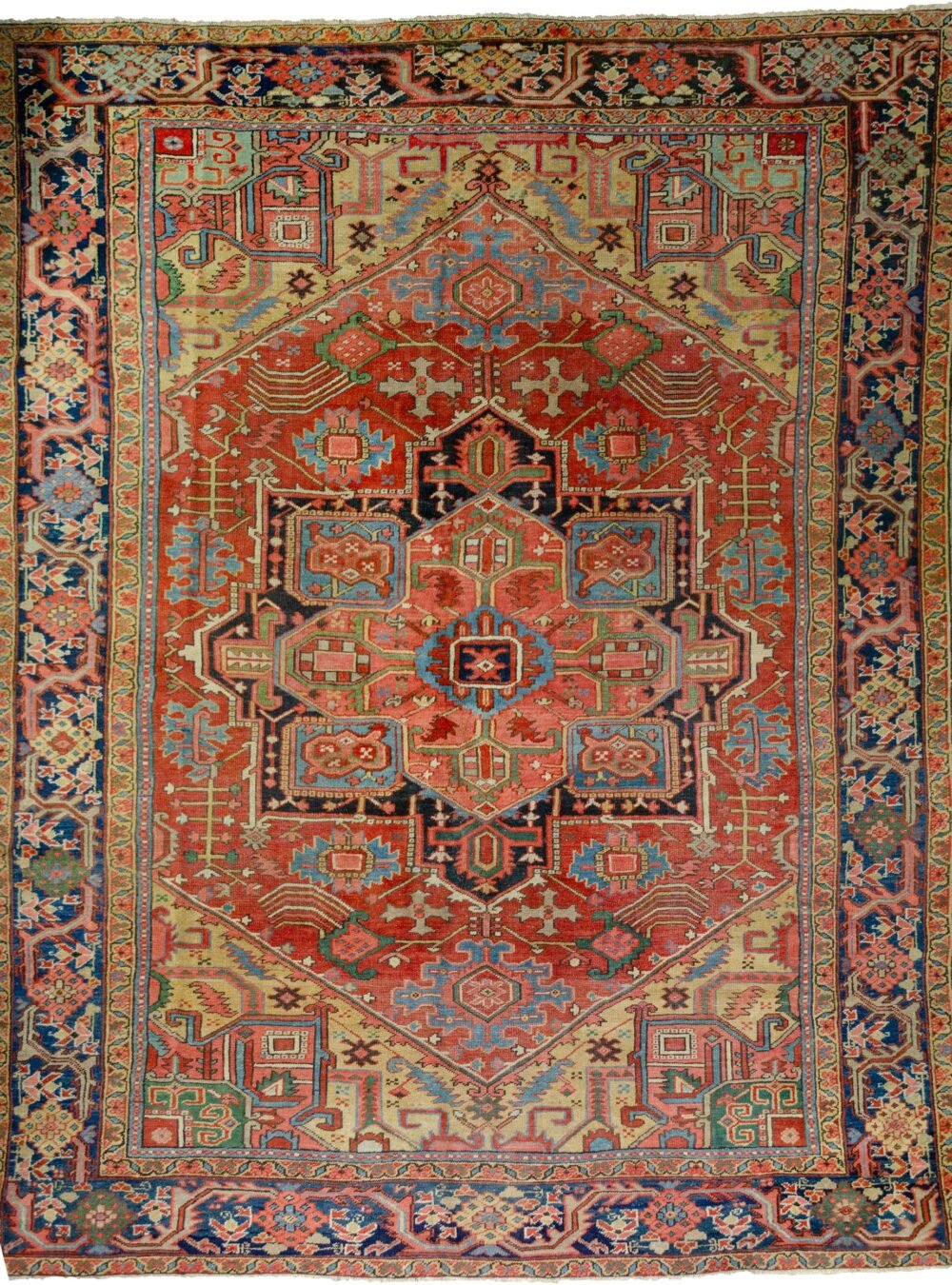 alt="Bakhshayesh carpet with red medallion and mustard spandrels" alt="Persian rug featuring blue border, floral motifs, and unusual multicolored branches" alt="Decorative Northwest Iran carpet with blue leaves and stylized flower heads" alt="Red Persian rug with artistic medallion design and blue floral borders"
