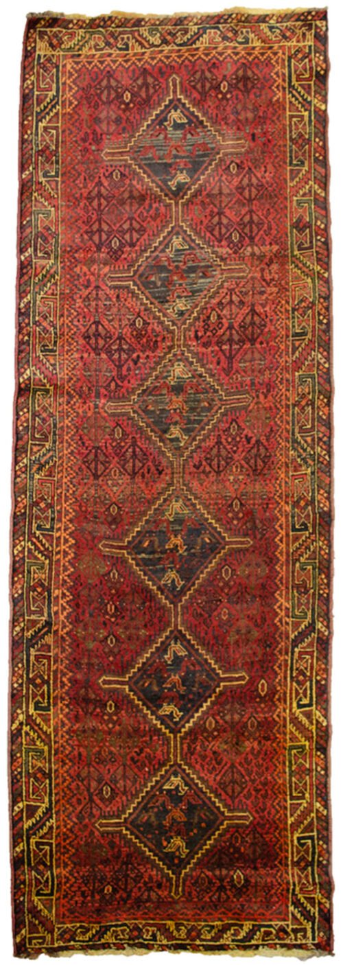 vintage-shiraz-runner-red-field.jpg handwoven-shiraz-runner-iran.jpg saffron-border-vintage-runner.jpg persian-shiraz-medallion-runner.jpg southern-iran-rug-traditional.jpg