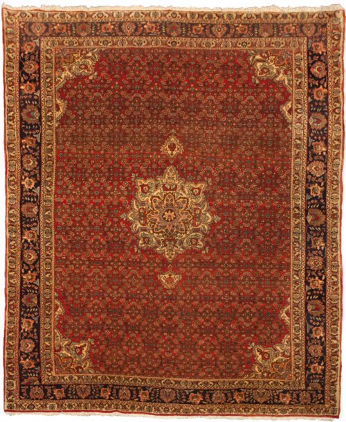 vintage-bijar-carpet-herati-design.jpg bijar-rug-with-blue-floral-border.jpg persian-bijar-carpet-herati-motif.jpg durable-high-density-persian-rug.jpg