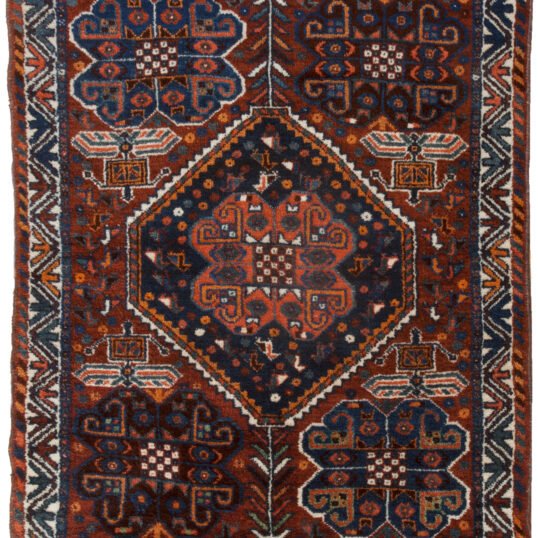 vintage-shiraz-rug-hashtgol-medallion.jpg zoroastrian-ahura-mazda-carpet.jpg persian-rug-animal-motifs.jpg natural-dye-shiraz-rug.jpg geometric-border-shiraz-rug.jpg