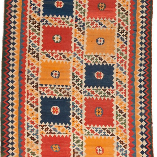 antique-qashqai-kilim-runner-white-ground.jpg square-design-kilim-runner-qashqai.jpg jijim-finish-qashqai-kilim.jpg handwoven-persian-kilim-runner.jpg