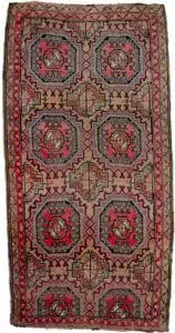 alt="Karabagh rug with rare octagonal motif on soft beige field" alt="Vintage Caucasian rug with subtle palette and narrow borders" alt="Hand-knotted Karabagh rug with octagon design and gentle wear" alt="Neutral-toned Karabagh rug with rare geometric motif and minimalist borders"