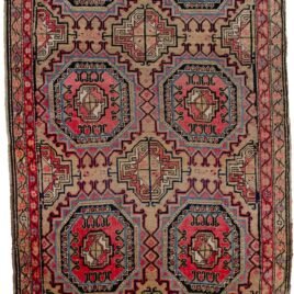 alt="Karabagh rug with rare octagonal motif on soft beige field" alt="Vintage Caucasian rug with subtle palette and narrow borders" alt="Hand-knotted Karabagh rug with octagon design and gentle wear" alt="Neutral-toned Karabagh rug with rare geometric motif and minimalist borders"