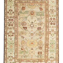 Authentic Sultanabad Handwoven Carpet – Premium Wool and Natural Dyes – Large Flower Design