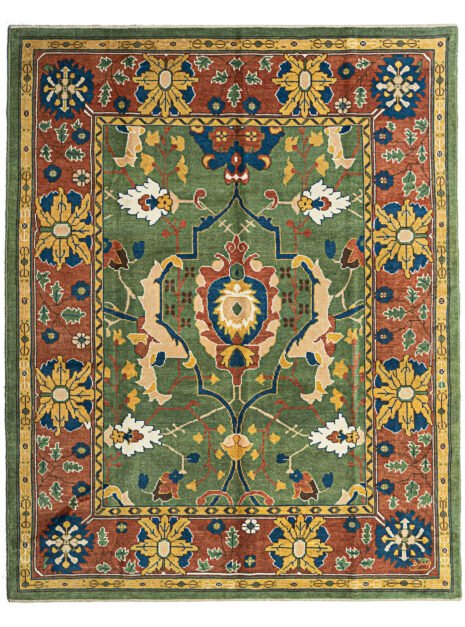donegal-inspired-ushak-carpet-green.jpg green-ushak-carpet-with-red-border.jpg ushak-carpet-stylised-flower-motifs.jpg handmade-ushak-rug-donegal-style.jpg natural-dyed-ushak-rug-floral.jpg