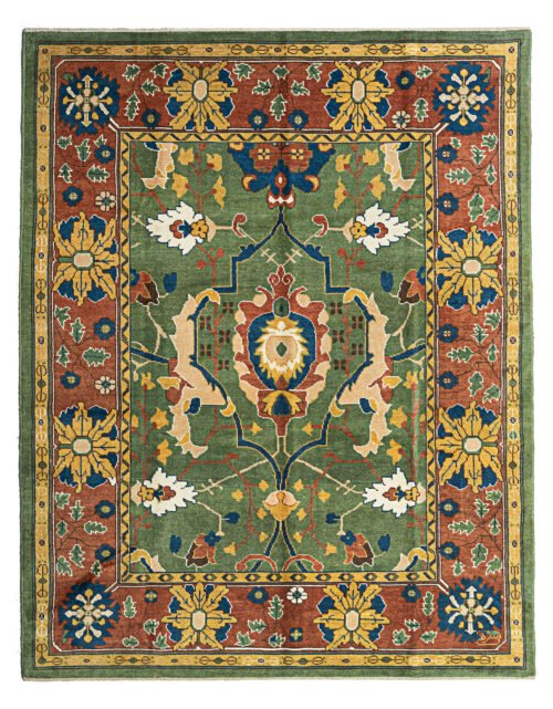 donegal-inspired-ushak-carpet-green.jpg green-ushak-carpet-with-red-border.jpg ushak-carpet-stylised-flower-motifs.jpg handmade-ushak-rug-donegal-style.jpg natural-dyed-ushak-rug-floral.jpg