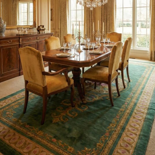 Hand-Knotted Vintage Spanish Rug M414-3