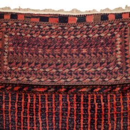 Colorful patterned textile with intricate designs
