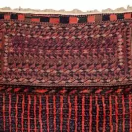Colorful patterned textile with intricate designs