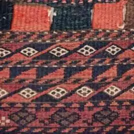 Colorful textile with geometric patterns