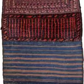 Colorful woven textile with patterns