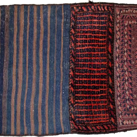Colorful patterned traditional Persian rug