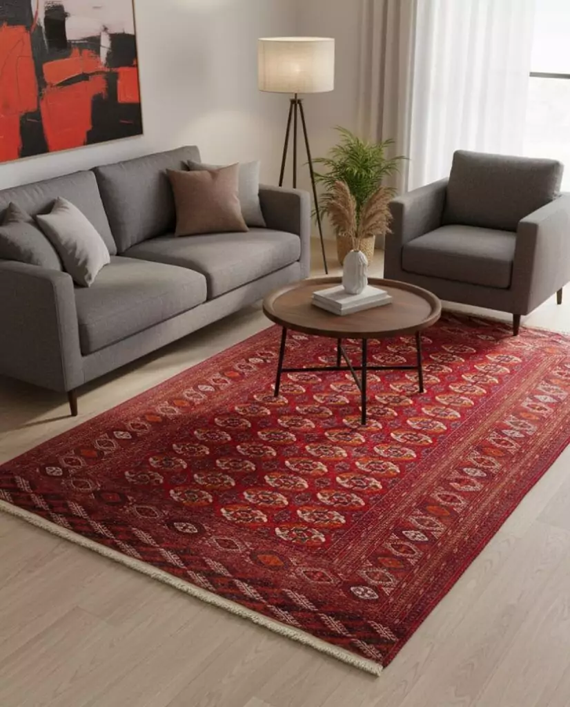 Antique Turkman Carpet 315x214cm - Sharafi and Co Antique Turkman Carpet 315x214cm - Sharafi and Co