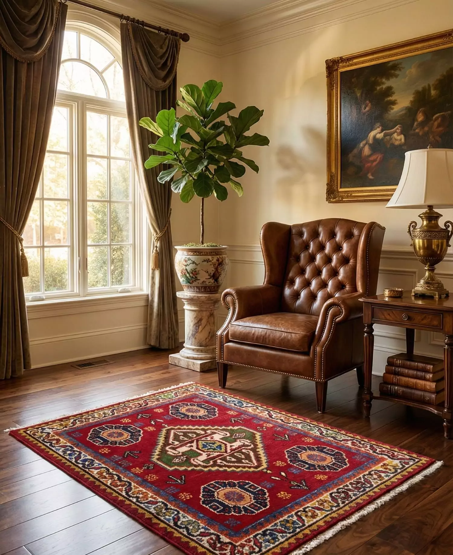 Cozy room with elegant decor.
