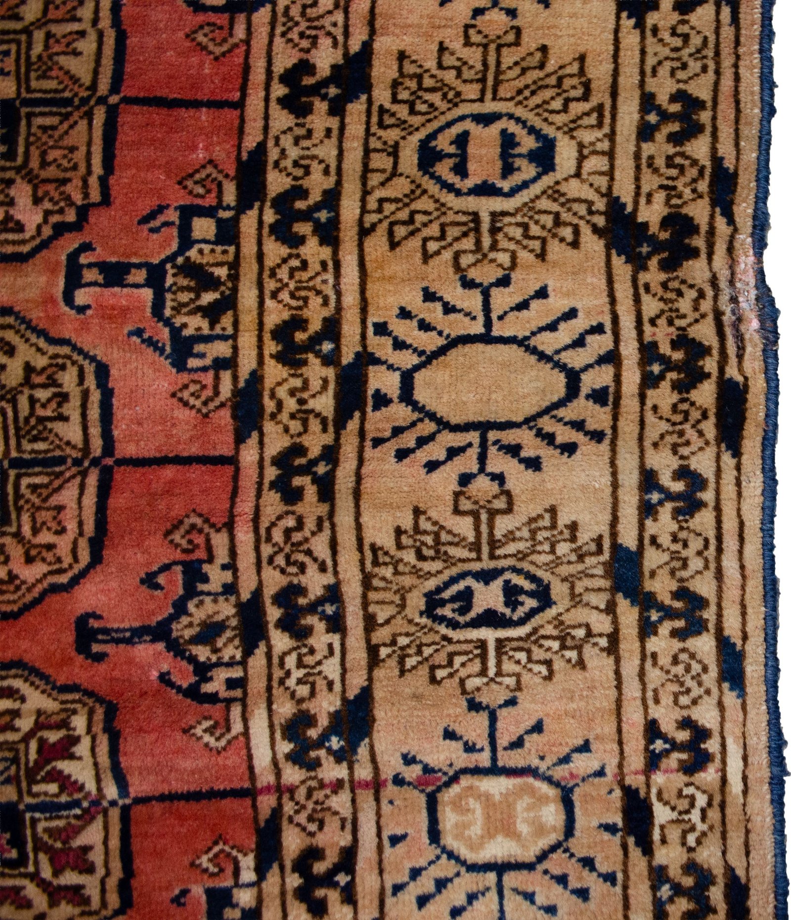 M419-Repair soft-red-tribal-carpet-with-cream-border