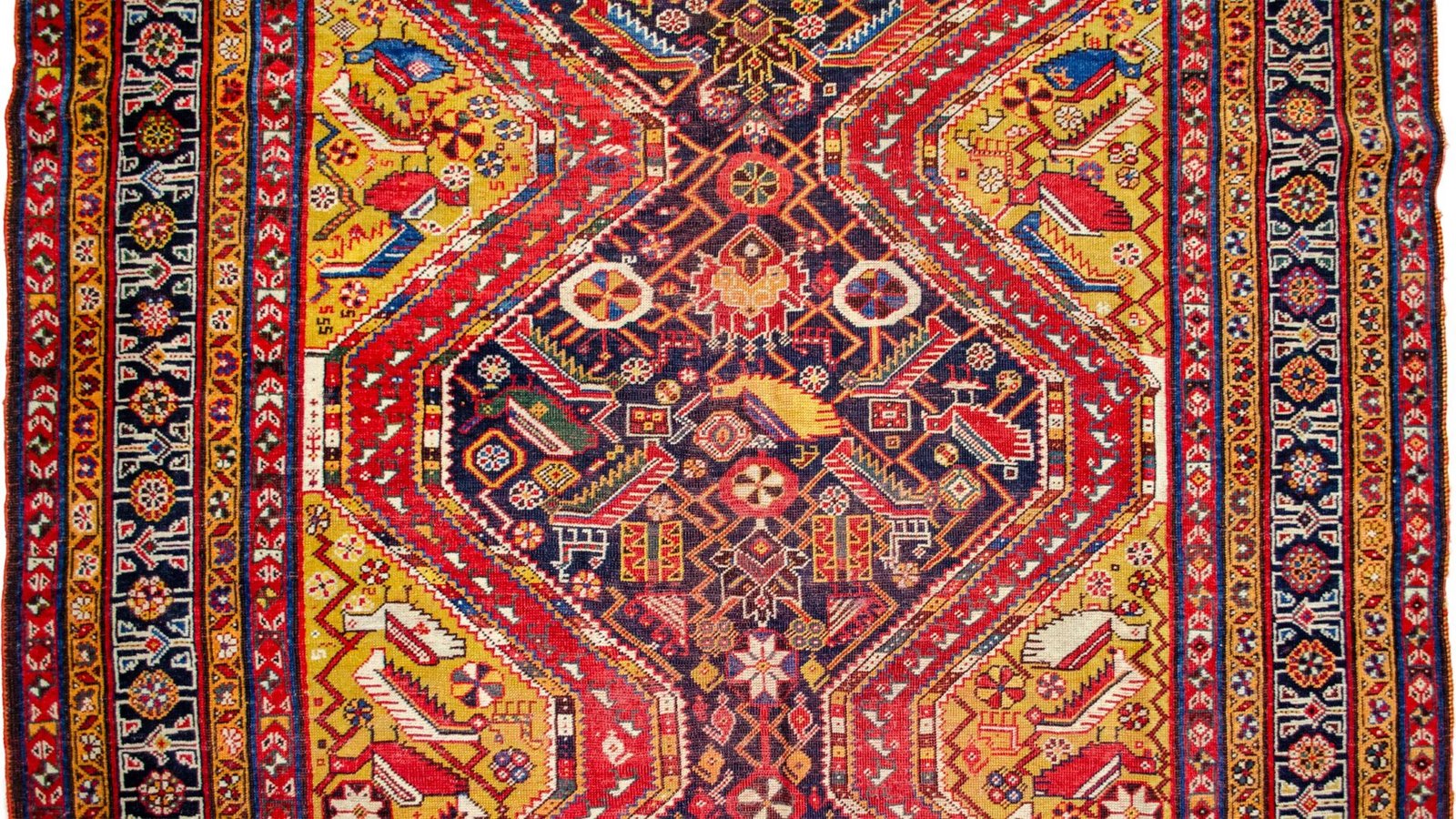 H388-Close-up1 triple-medallion-tribal-persian-rug.jpg