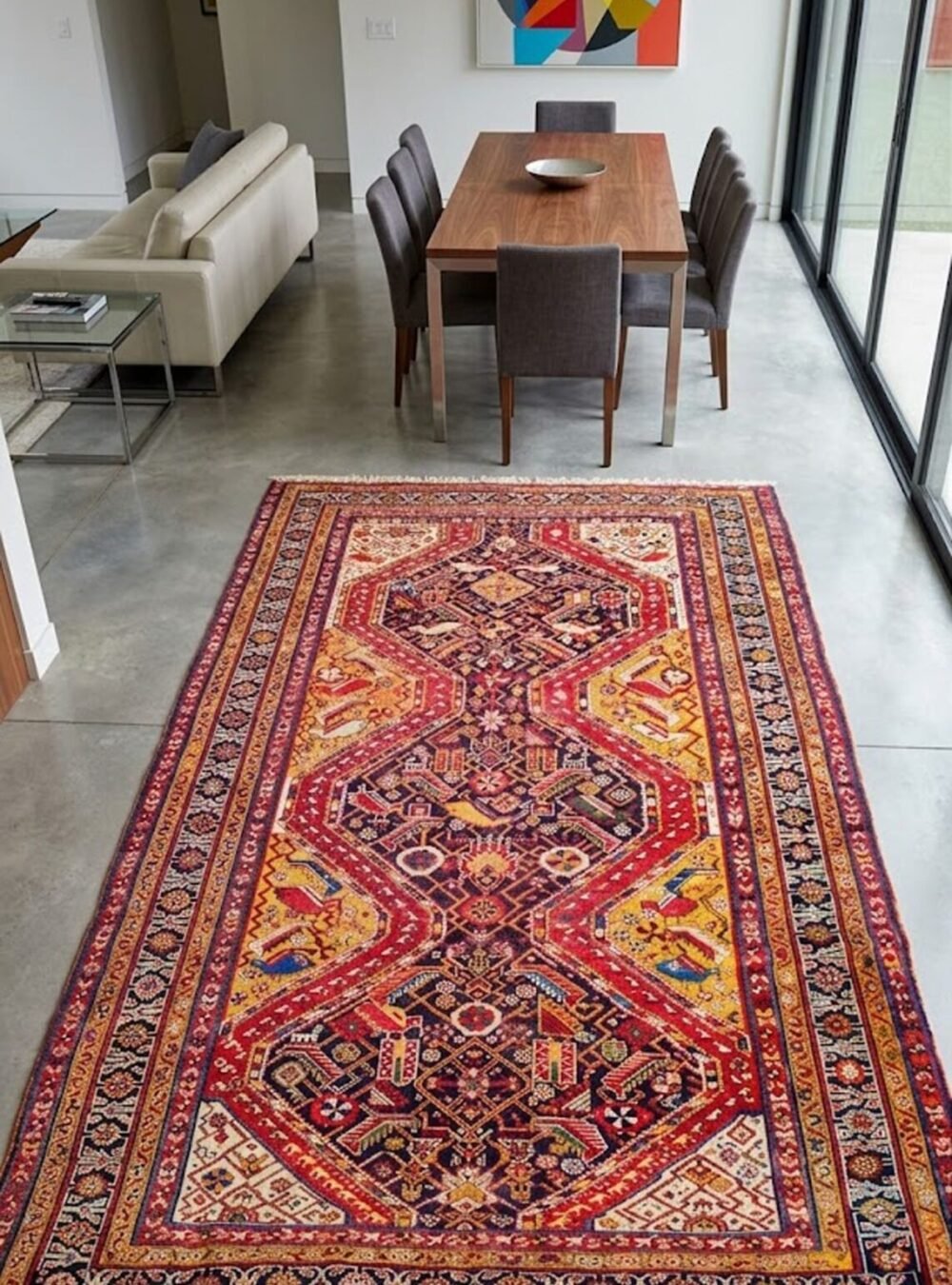 H388-Qashqai-231x140cm-mock triple-medallion-tribal-persian-rug.jpg