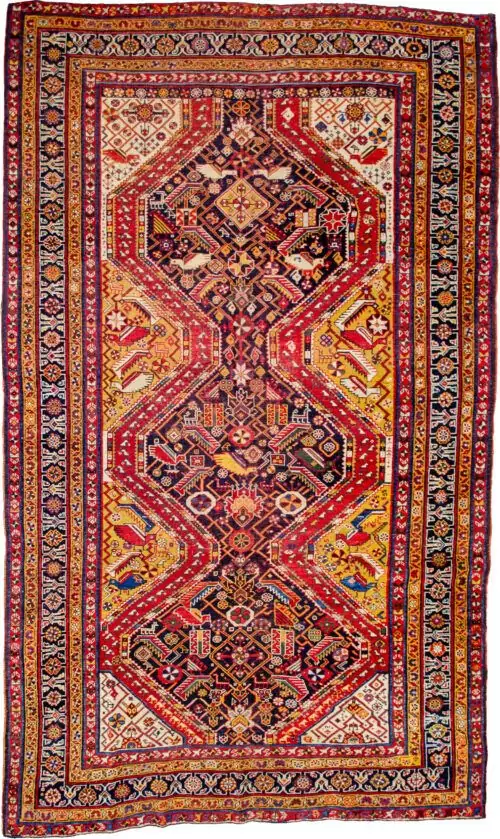 antique-khamseh-rug-chicken-fish-design.jpg