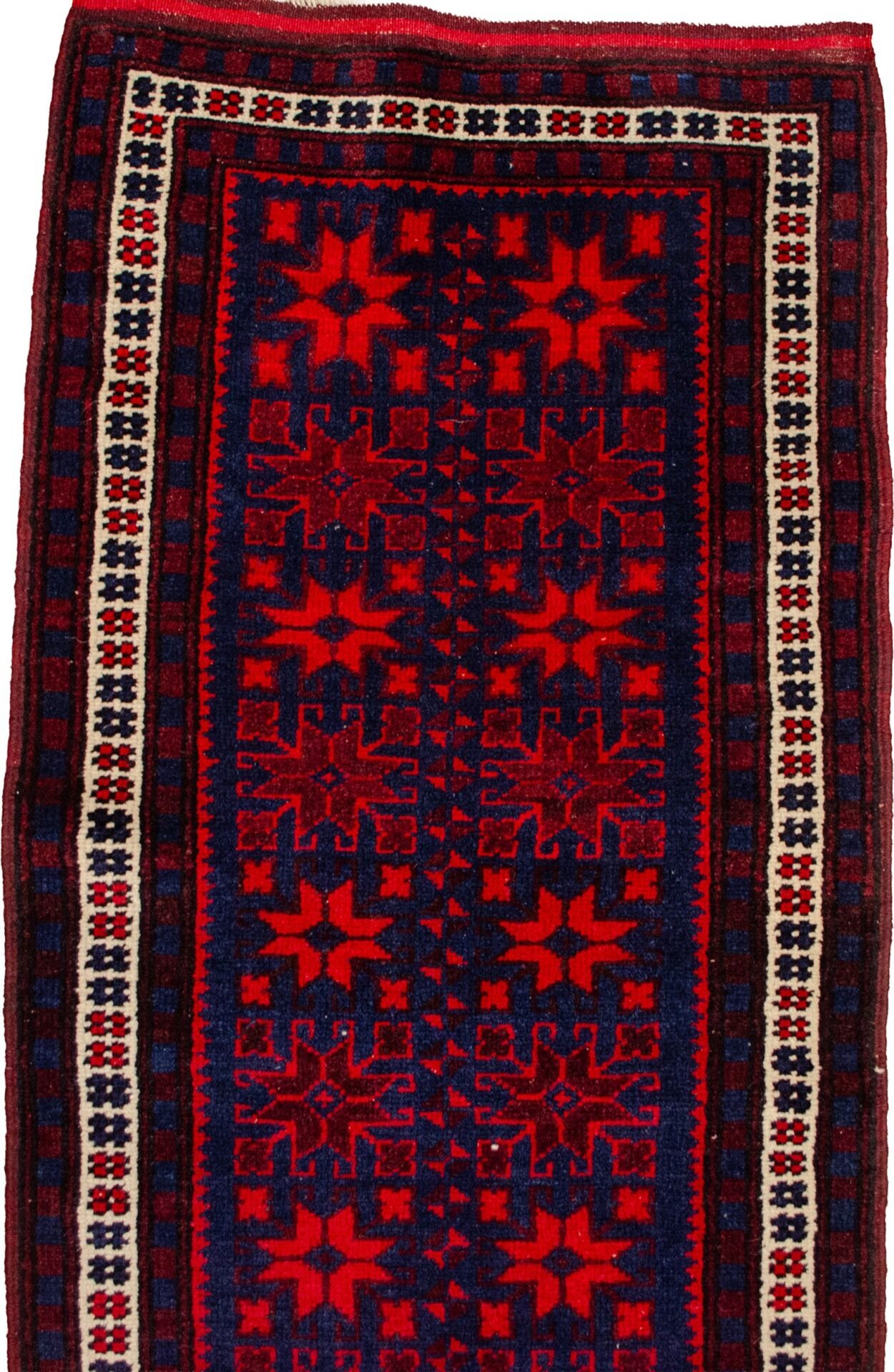H389-Close-up antique-turkish-hallway-rug-snowflake-design.jpg
