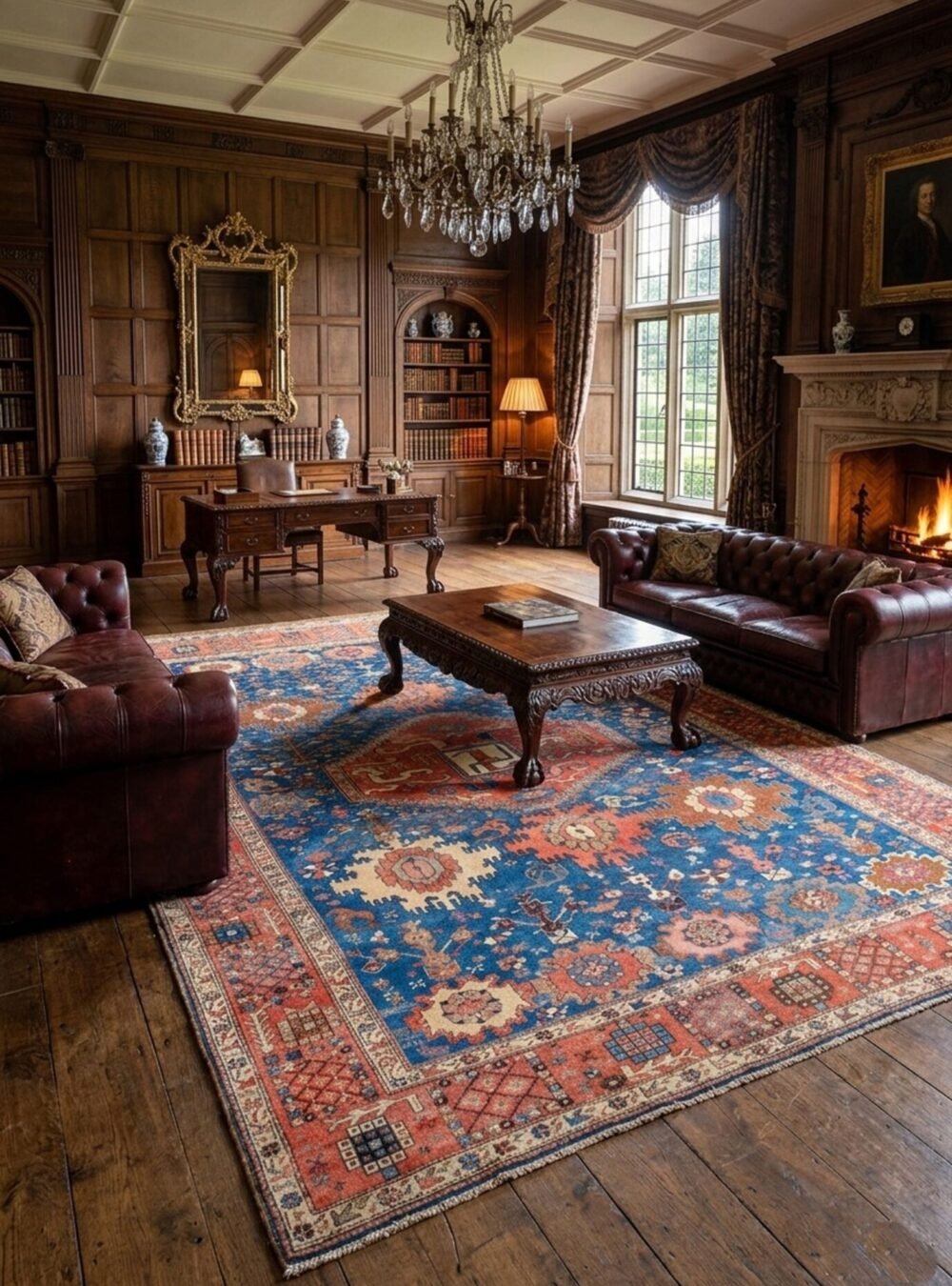 H395 Bakhshaysh 347x268cm mock geometric-cloudband-medallion-persian-rug.jpg