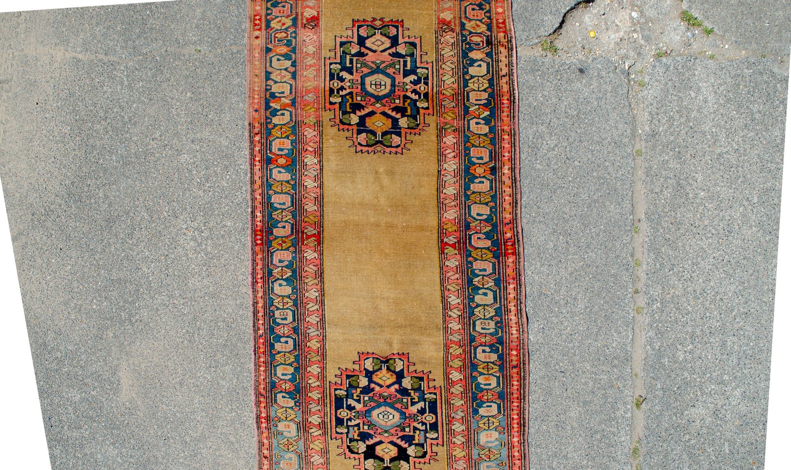 H396-Close-up1 geometric-navy-medallion-persian-runner.jpg