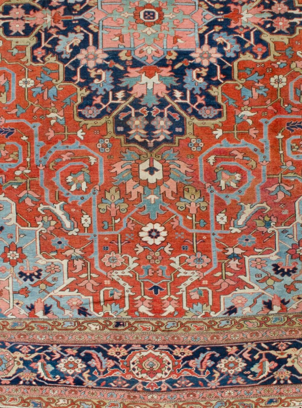H399-Close-up3 navy-blue-samovar-border-persian-rug.jp