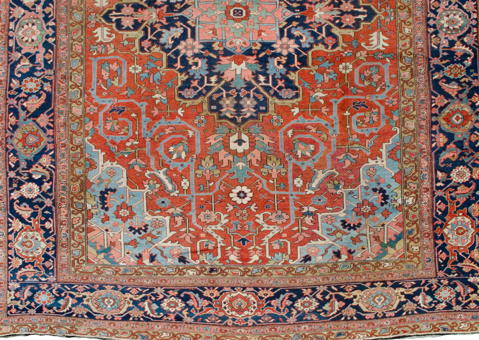 H399-Close-up3 navy-blue-samovar-border-persian-rug.jp