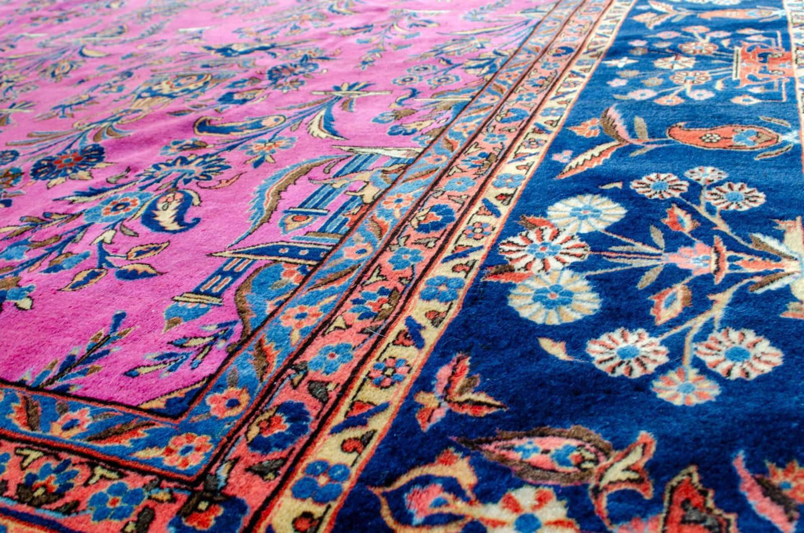 H406-Angle rare-matured-ground-color-kashan-carpet.jpg